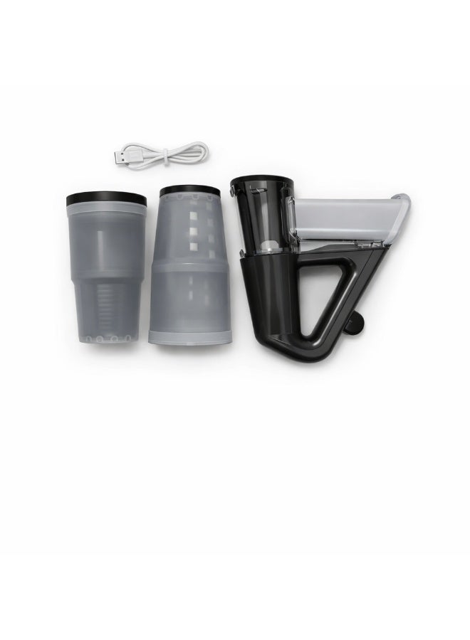 Electric Vegetable Chopper | Manual Salad Chopper | Rotary Grater | Food Chopper with Bowl | Rechargeable Battery Type C / Black